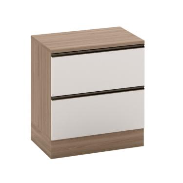 Imagem de Balcão para Cooktop 5 Bocas 1 Porta 1 Gaveta com Tampo Etna Poliman - Carvalho Oak/Off...