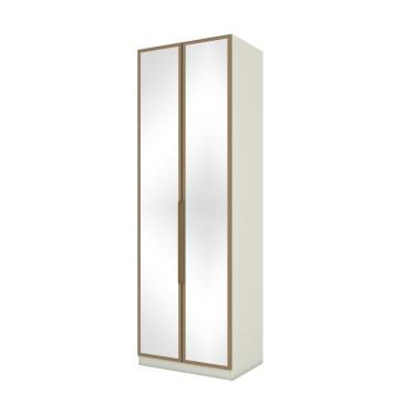 Imagem de Guarda Roupa Modulado 2 Portas Bater 3 Gavetas MDF com Espelho Areia Henn