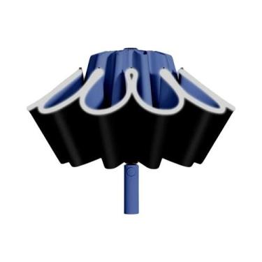 Imagem de Guarda-chuva Automático Preto Dobrável Com Dupla Estrutura, Protetor S