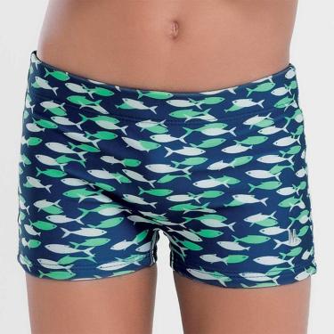 Imagem de Sunga Boxer Infantil Com Estampa De Peixinhos-Masculino