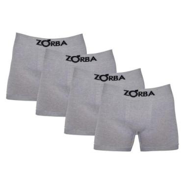 Imagem de Kit Com 4 Cuecas Boxer Box Adulto Em Algodão Cotton Sem Costura Zorba,