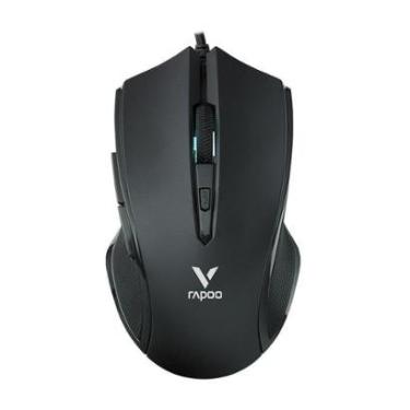 Imagem de Mouse Gamer Rapoo V20S, RGB, 7.000 DPI, 6 Botões Programáveis, Memória Interna, UBS, Preto - V20S-Unissex