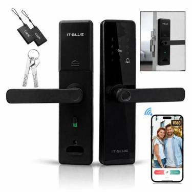 Imagem de Tranca Inteligente Digital Biométrica com App WiFi e Chave - Atena