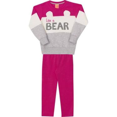 Imagem de Conjunto Menina Like a Bear Hrradinhos 1 Rosa Pink, 1, Rosa pink