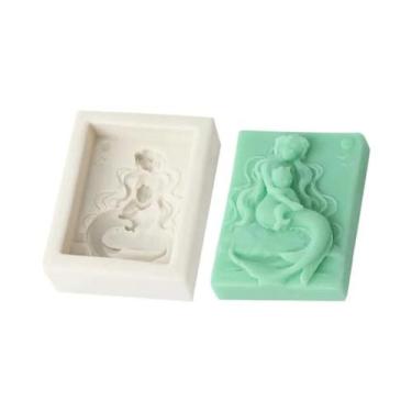 Imagem de Molde De Silicone 3D Sereia Deusa Do Oceano Para Sabonete, Resina, Cho