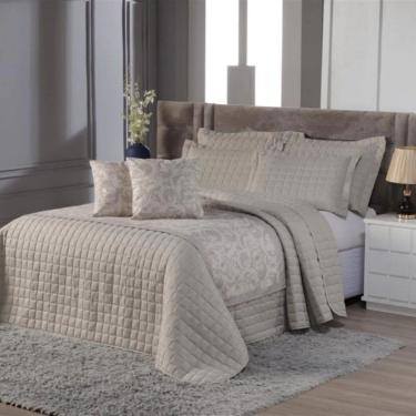 Imagem de Colcha Cobre Leito + Peseira + Capa de Almofada Cama King Size 06 Peças.