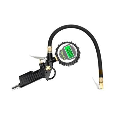 Imagem de Medidor Digital De Pressão De Ar Para Pneus Com LCD E Luz De Fundo LED