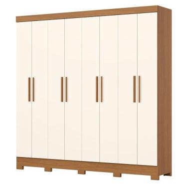 Imagem de Guarda Roupa Casal 8 Portas 4 Gavetas Prime B51 Cinamomo Off White - Henn - Briz