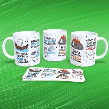 Imagem de Caneca de Porcelana Flork Musical Estampa 10 para Bebidas Quentes Ou Frias 325ML Branca Decorada Outras Marcas