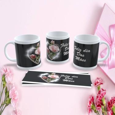 Imagem de Caneca de Porcelana Mães Estampa 137 para Dia das Mães 325ML com Estampa Temática Apta...