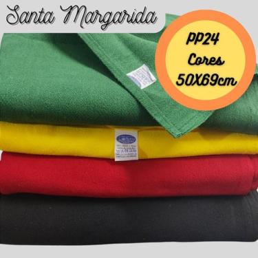 Imagem de Pano de Prato com Bainha Liso Pé de Galinha Colorido 50x69cm - Santa M