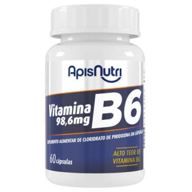 Imagem de Vitamina B6 Piridoxina 60 cápsulas Apisnutri