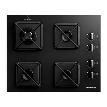 Imagem de Cooktop Brastemp 4 Bocas a Gás, Grades de Ferro Fundido e Chamas Espec