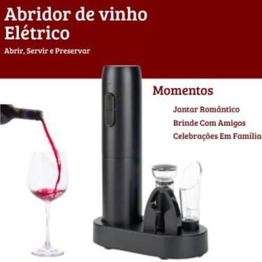 Imagem de Abridor de Vinho Elétrico Compacto e Potente - Abridor Vinho Elétrico