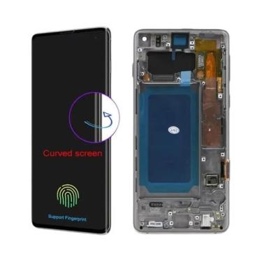 Imagem de Tela LCD Samsung Galaxy S10 plus Com Impressão Digital G975F E Display