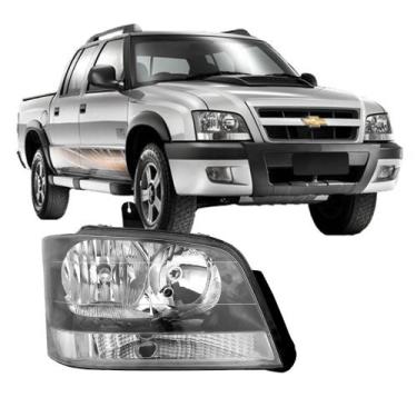 Imagem de Farol S10 Blazer Pitbull 2001/2011 Mascara Cinza Direito - Zeene