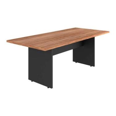 Imagem de Mesa reuniao retangular 200lx090px073a yaris gebbwork calvi/preto