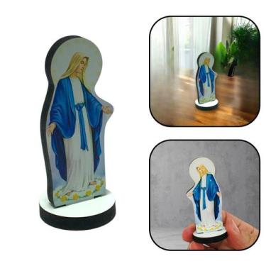 Imagem de Adorno Imagem Nossa Senhora das Graças Madeira 8 cm - FORNECEDOR 11