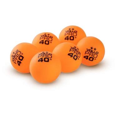 Imagem de Kit 6 Bolas de Tênis de Mesa Vollo Laranja 2 Estrelas Com 6 Unidades -