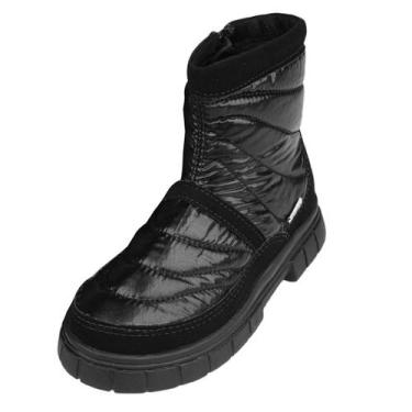 Imagem de Bota Infantil Menina Coturno Cano Baixo Lucky Comfy Pampili, Preto, 32