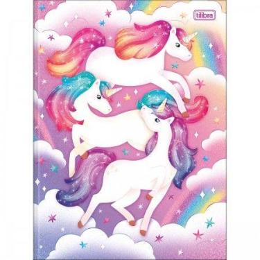 Imagem de Caderno Brochura Universitário Capa Dura Blink Unicórnios 80 Folhas - 