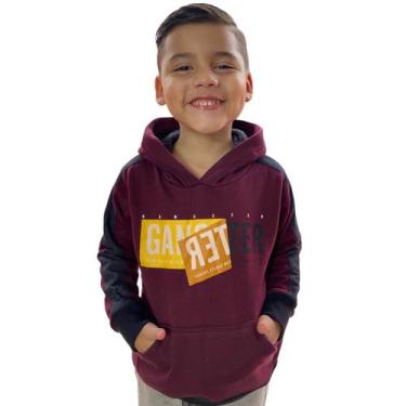 Imagem de Blusa Moletom Canguru Infantil Menino Capuz Com Bolso - Gangster, Mars