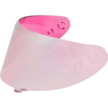 Imagem de Viseira Rosa Pink Silver Capacete Asx Axxis V18b Draken Eagle