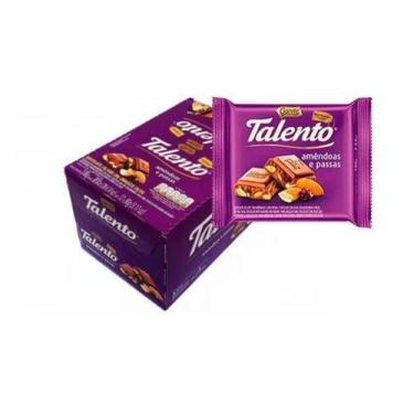 Imagem de Chocolate talento amendoas e passas 85g 12 unidades - garoto - NESTLE 