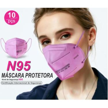 Imagem de Máscara De Proteção Rosa ( N95 ) Kn95 - Pff2 ( 10 Unidades ) - Eulong