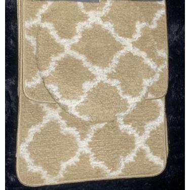 Imagem de Jogo de Banheiro Jolitex Urban 3 Peças - Jolitex Ternille, Bege/Branco