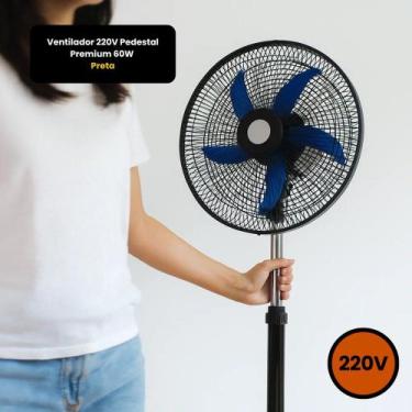 Imagem de Ventilador de Coluna Vertical Pedestal 60W 3 Velocidades 50cm Silencio