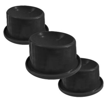 Imagem de Combo 3 Comedouro Ergonômico Filhote 80mL Mypetone - Preto