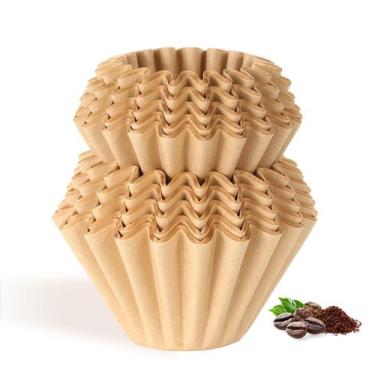 Imagem de Filtros de Café Velloray Não Branqueados para 4-5 Xícaras, Tipo Cesta,