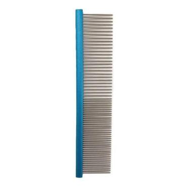 Imagem de Pente Duplo De Alumínio 19 Cm Oval Azul - Forpets