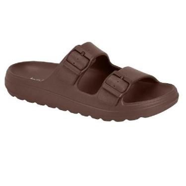Imagem de Tamanco Feminino Beira Rio Slide Nuvem EVA  Fivela, 35, Chocolate