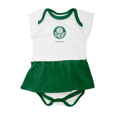 Imagem de Body Vestido Palmeiras Torcida Baby Oficial - Infantil, GG, Verde, Bra
