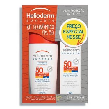 Imagem de Kit Econômico Protetor Solar Corpo FPS 50 E Facial FPS 50 Helioderm  S