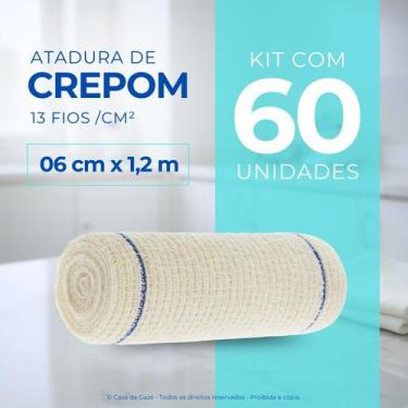 Imagem de Atadura Crepom Faixa Bandagem Elástica 06cm Kit 60 Unidades - Casa da 