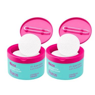 Imagem de Kit 2 Disco Redutor de Poros Facial Esfoliante Pele Oleosa Antiacne Ri