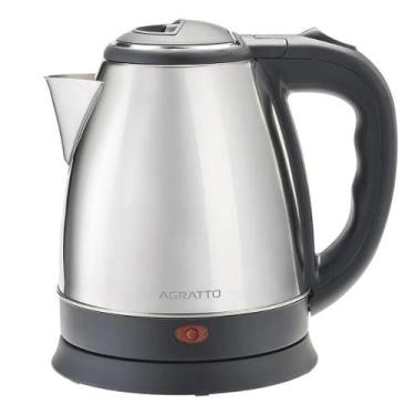 Imagem de Chaleira Elétrica Inox 220V Agratto, Preta, Inox, 220V