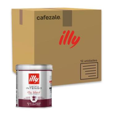 Imagem de Café Moído illy Intenso Moka 125g Kit 12 Latas, Intenso