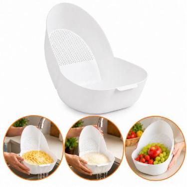 Imagem de Escorredor de arroz lava alimentos multiuso macarrao verduras legumes 