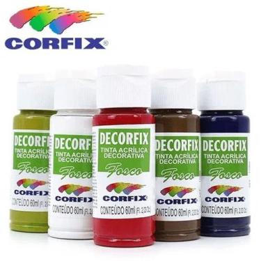 Imagem de 6x Tinta Acrilica Fosca Decorfix Corfix 60ml - Escolha a Cor