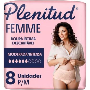 Imagem de Roupa Íntima Plenitud Femme Tamanho P/M com 8 Unidades