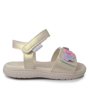 Imagem de Sandália Papete Pampili Infantil Feminina 763.008, 22, Creme