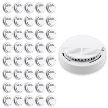 Imagem de Detector de Fumaca Kit 40 Uni Incendio Fogo Alarme 85db Sensor Fotoele