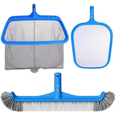 Imagem de Kit de Limpeza para Piscina TidyMister com Rede de 46 cm, Skimmer de M