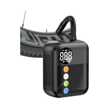Imagem de Inflador De Pneus Elétrico Portátil Sem Fio 150PSI Com Bateria Recarre
