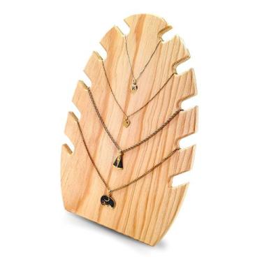 Imagem de Porta Colar Organizador de Joias em Madeira Pinus  Expositor para Loja
