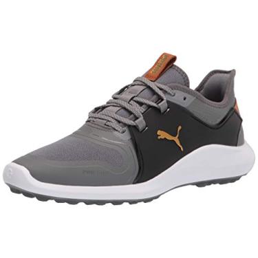 Imagem de PUMA Tênis de golfe masculino Ignite Fasten8, Quiet Shade-ouro-puma preto, 41